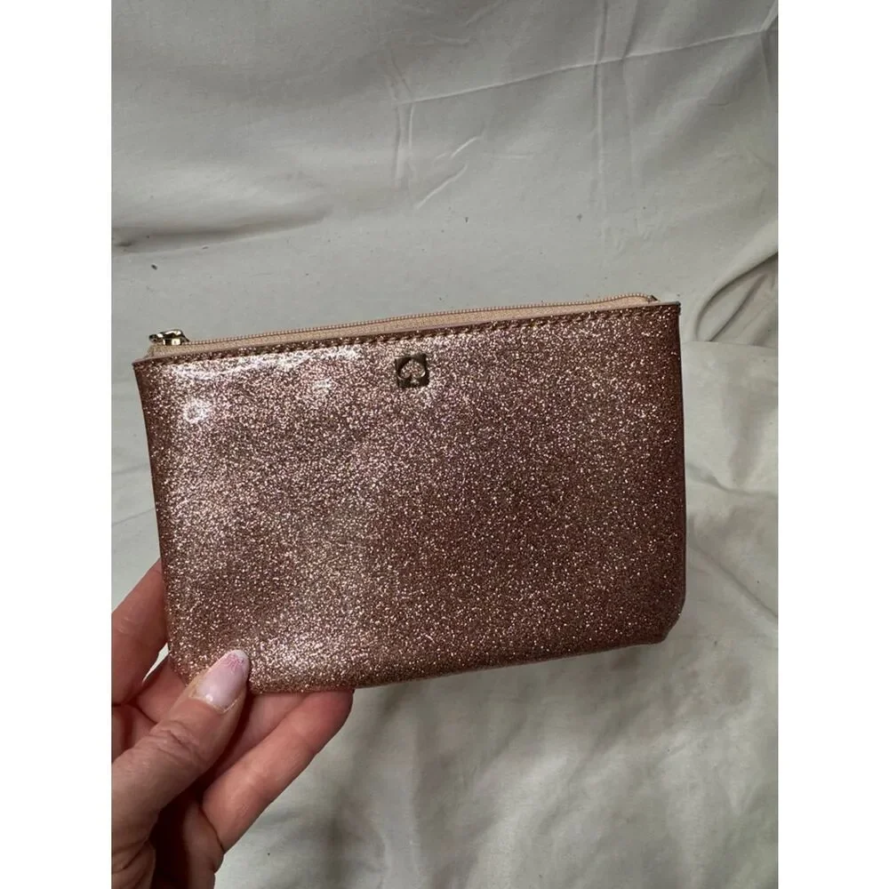 Kate Spade Glitter Wristlet Clutch - Rose Gold